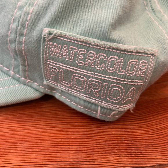 Rustic vintage 30A watercolors baseball cap hat green - Picture 3 of 7